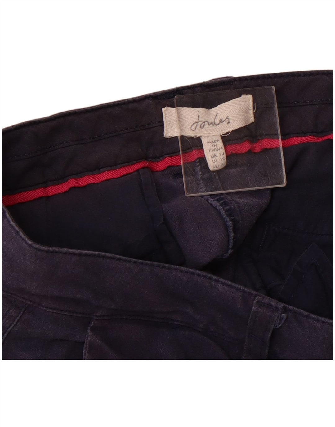 JOULES Pantalones chinos cortos para mujer UK 14 Medium W34 L24 Azul marino Algodón