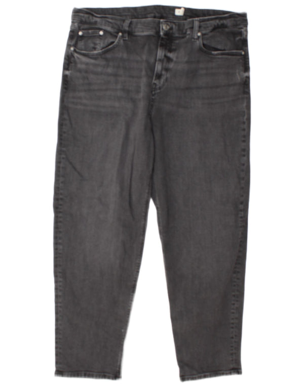 Marks & Spencer Vaqueros cónicos para mujer UK 20 2XL W38 L29 Algodón gris