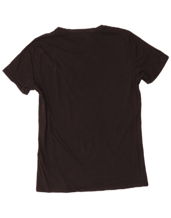 Diesel Hombre Camiseta Top Grande Algodón Negro