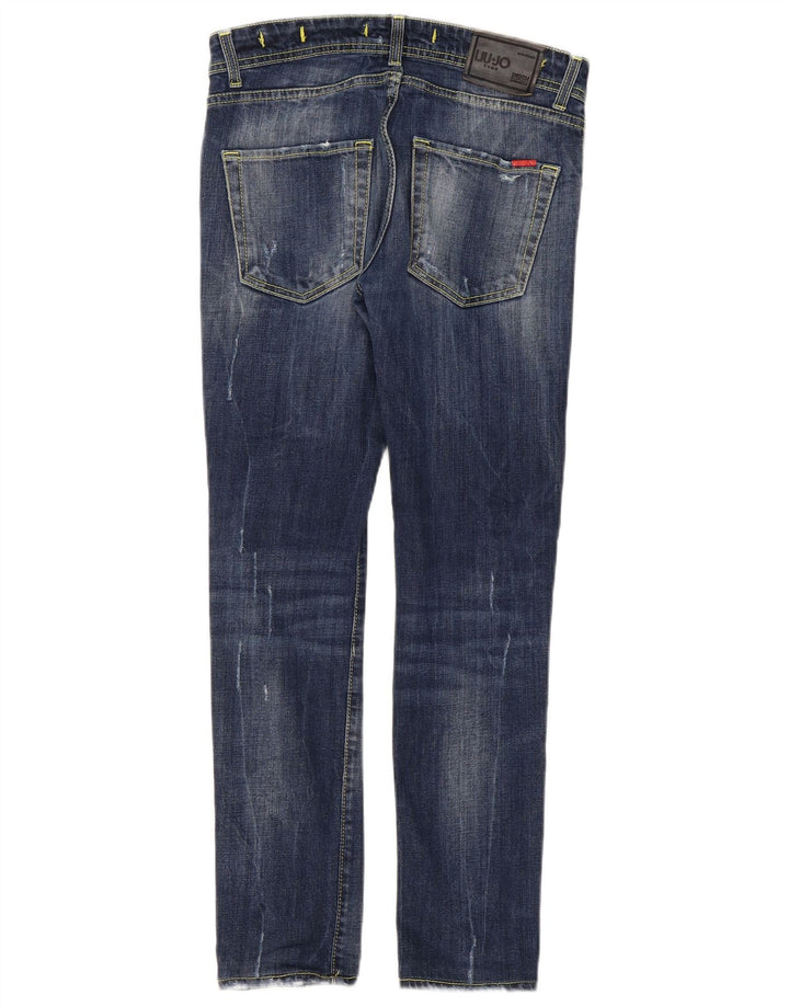 Vaqueros ajustados desgastados para hombre Liu Jo W32 L29 Azul marino