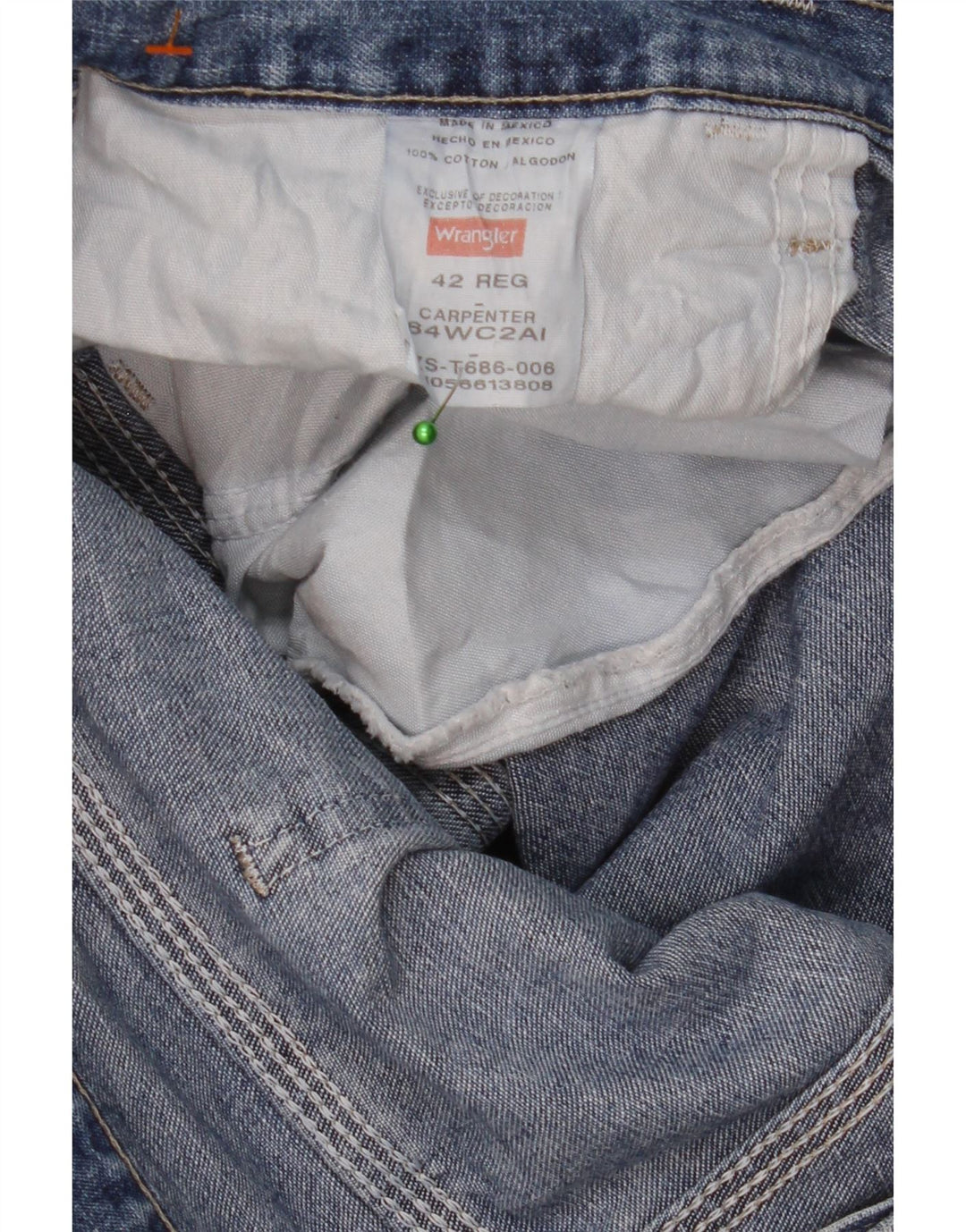 WRANGLER Pantalones cortos vaqueros cargo para hombre W42 2XL Algodón azul