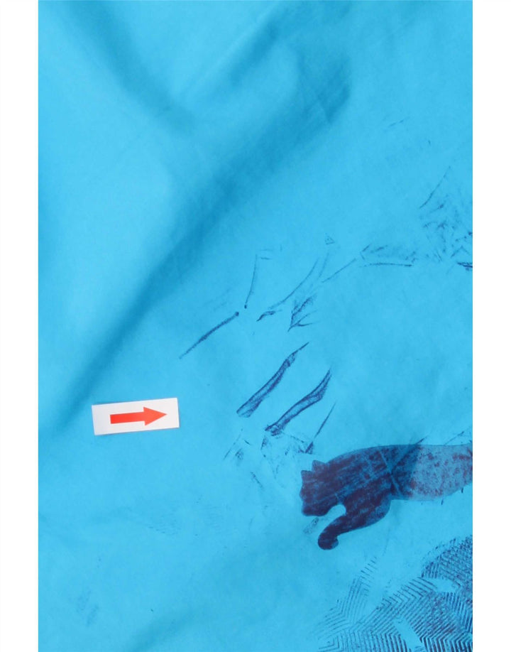 Puma Bañador con gráfico para hombre, talla grande, poliéster azul