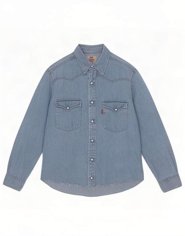 Levi's Hombre Camisa Vaquera Pequeña Algodón Azul