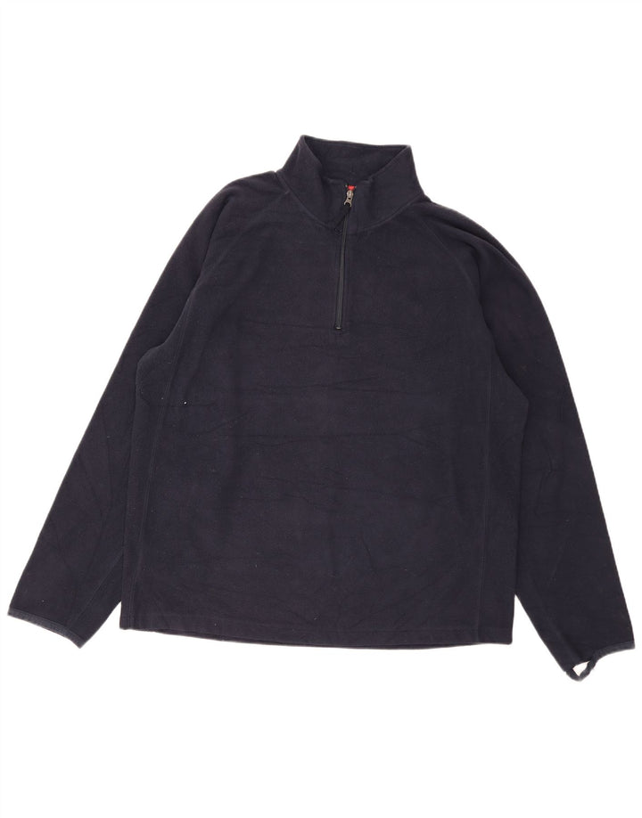 Gap Jersey De Forro Polar Con Cremallera Y Cuello Para Hombre XL Azul Marino