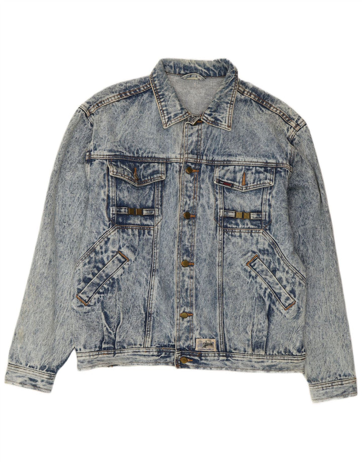 VINTAGE Chaqueta vaquera para hombre Reino Unido 42 XL Azul