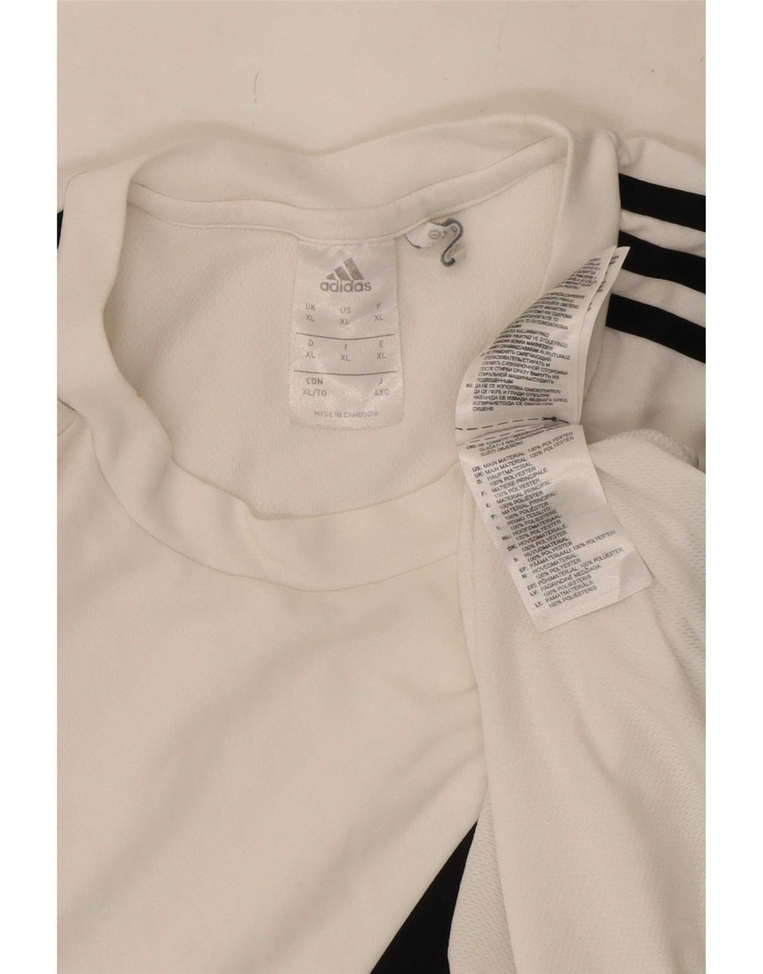 Adidas Hombre Climalite Camiseta Top XL Blanco Colorblock Poliéster