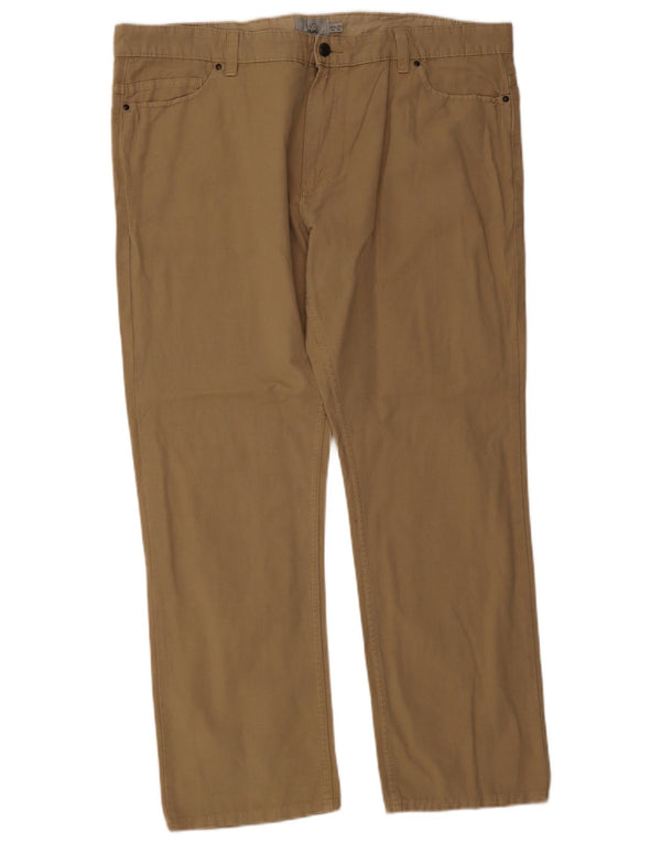 Marks & Spencer Pantalones informales rectos para hombre W42 L31 Algodón beige