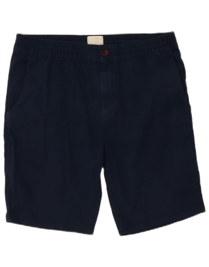 MARKS & SPENCER Pantalones cortos chinos para hombre grande W36 algodón azul marino