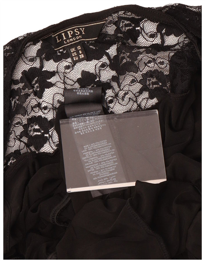 Mono de manga corta para mujer Lipsy UK 40 Small Poliéster negro
