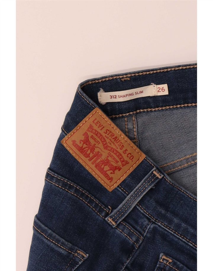 Levi's Mujer 312 Shaping Slim Jeans W26 L32 Algodón Azul