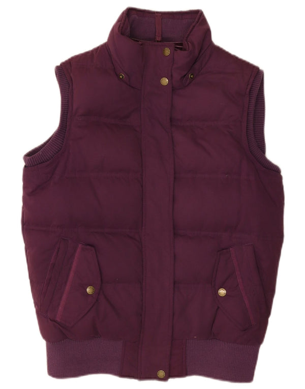 FAT FACE Womens Padded Gilet UK 10 Small Purple Polyester