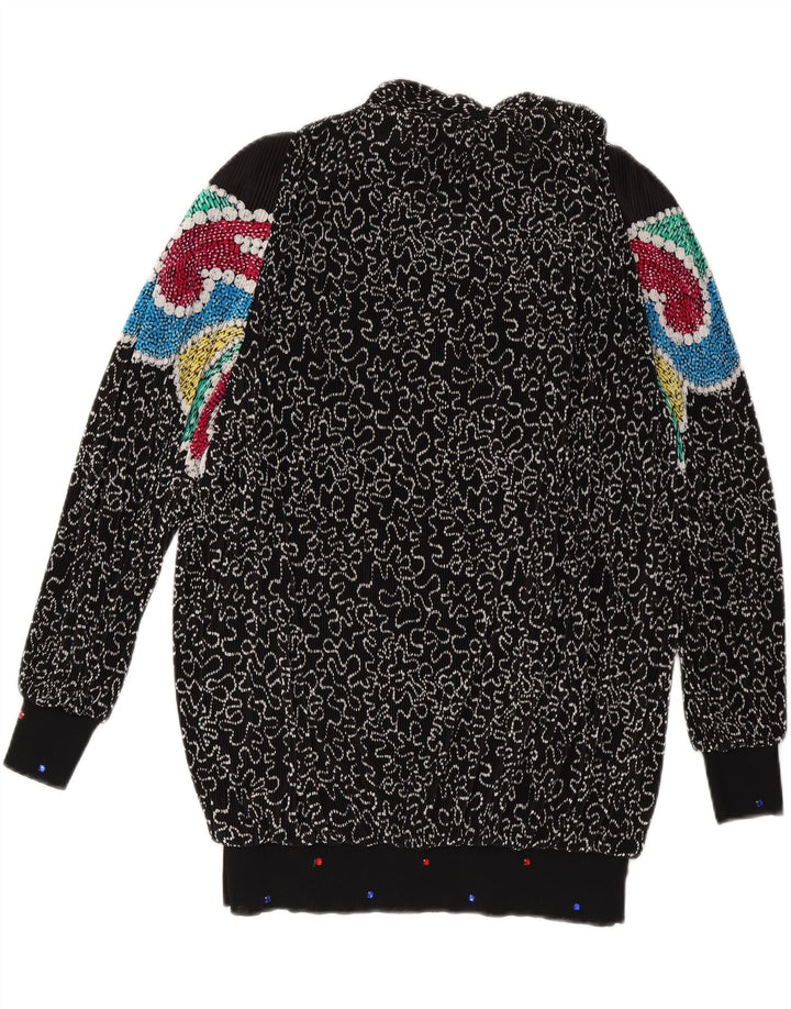 VIRGINIE Jersey extragrande con cuello en V para mujer UK 18 XL Negro