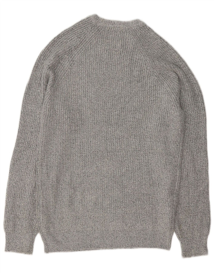 Marks & Spencer - Jersey de cuello redondo para hombre, talla pequeña, poliamida gris