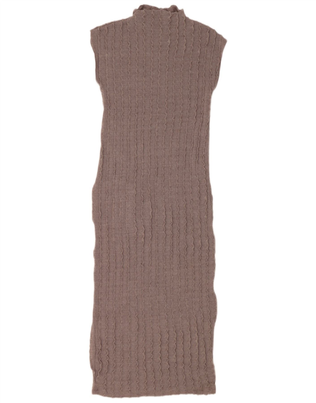 Zara Vestido largo sin mangas para mujer, talla 40, color gris medio
