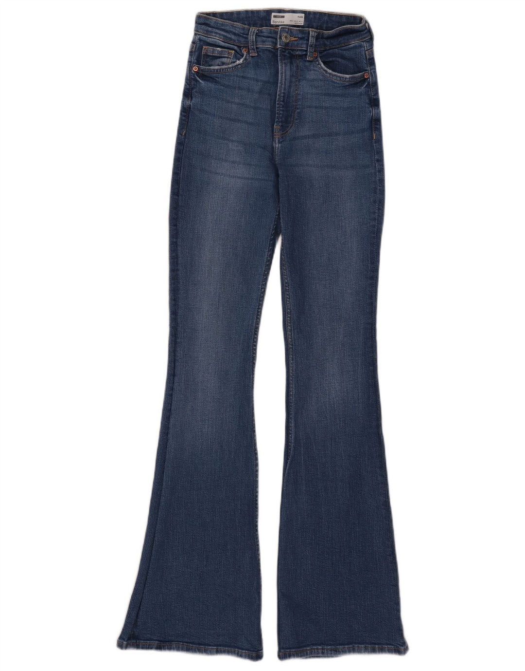 Bershka Vaqueros Acampanados Mujer EU 34 XS W24 L32 Azul