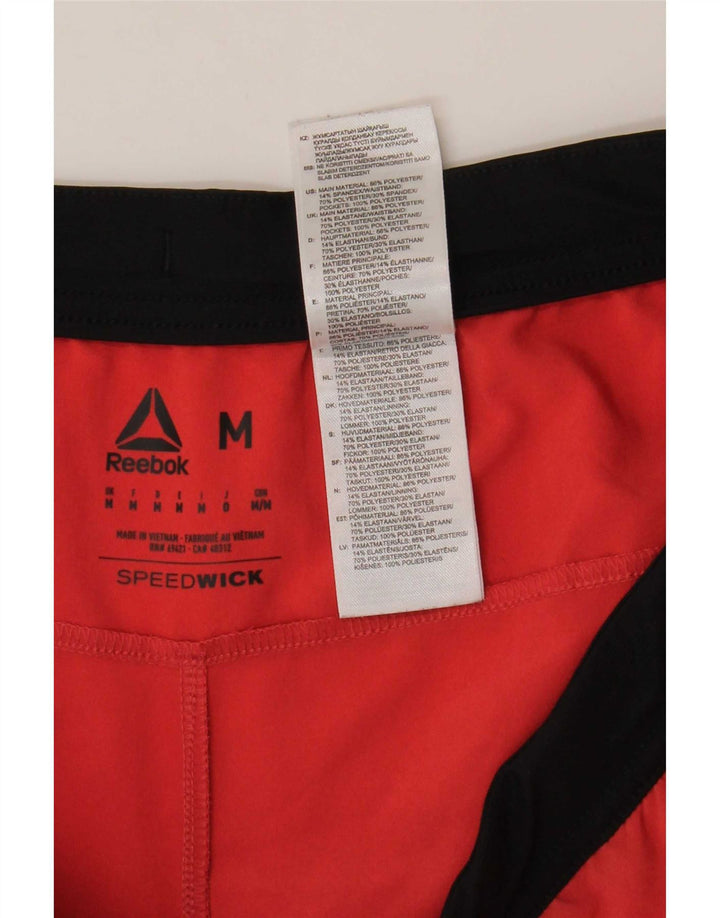 Pantalones cortos deportivos Reebok Speedwick para hombre Poliéster color block rojo mediano