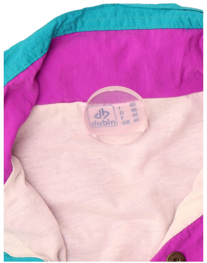 Dubin Hombre Jersey Chándal Top Chaqueta Grande Púrpura Color Block Poliamida