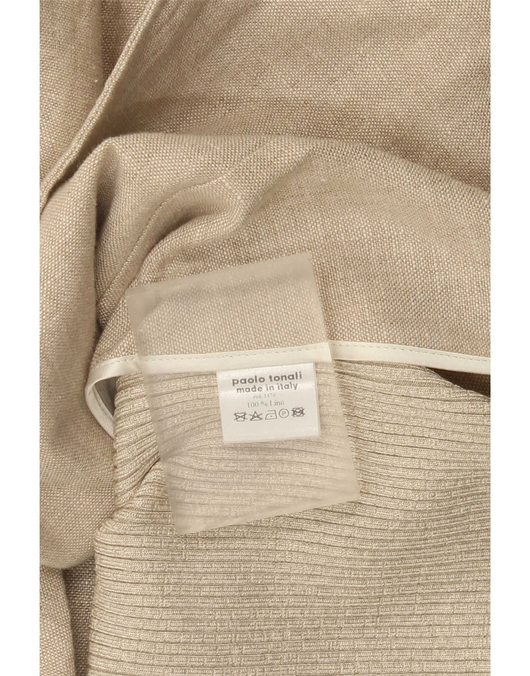 Paolo Tonali Chaqueta tipo blazer con 1 botón para mujer Reino Unido 42 Lino beige mediano