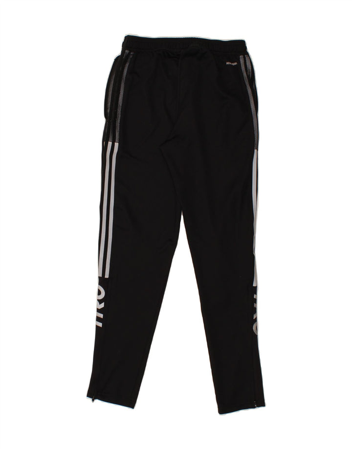 ADIDAS Mens Aeroready Graphic Tracksuit Trousers Small Black Polyester Vintage Adidas and Second-Hand Adidas from Messina Hembry 