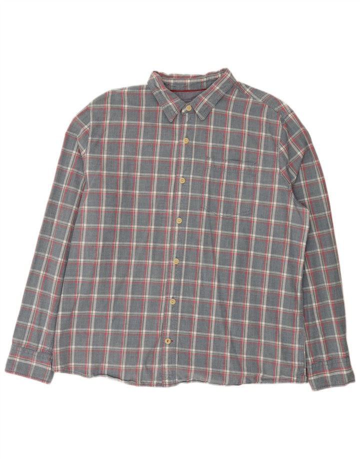 Camisa de corte regular para hombre de Fat Face 2XL Algodón a cuadros gris