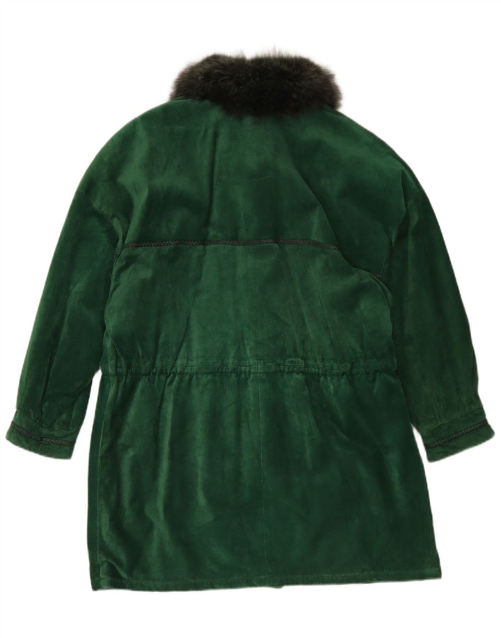 Abrigo Vinci de ante extragrande para mujer UK 18 XL Verde