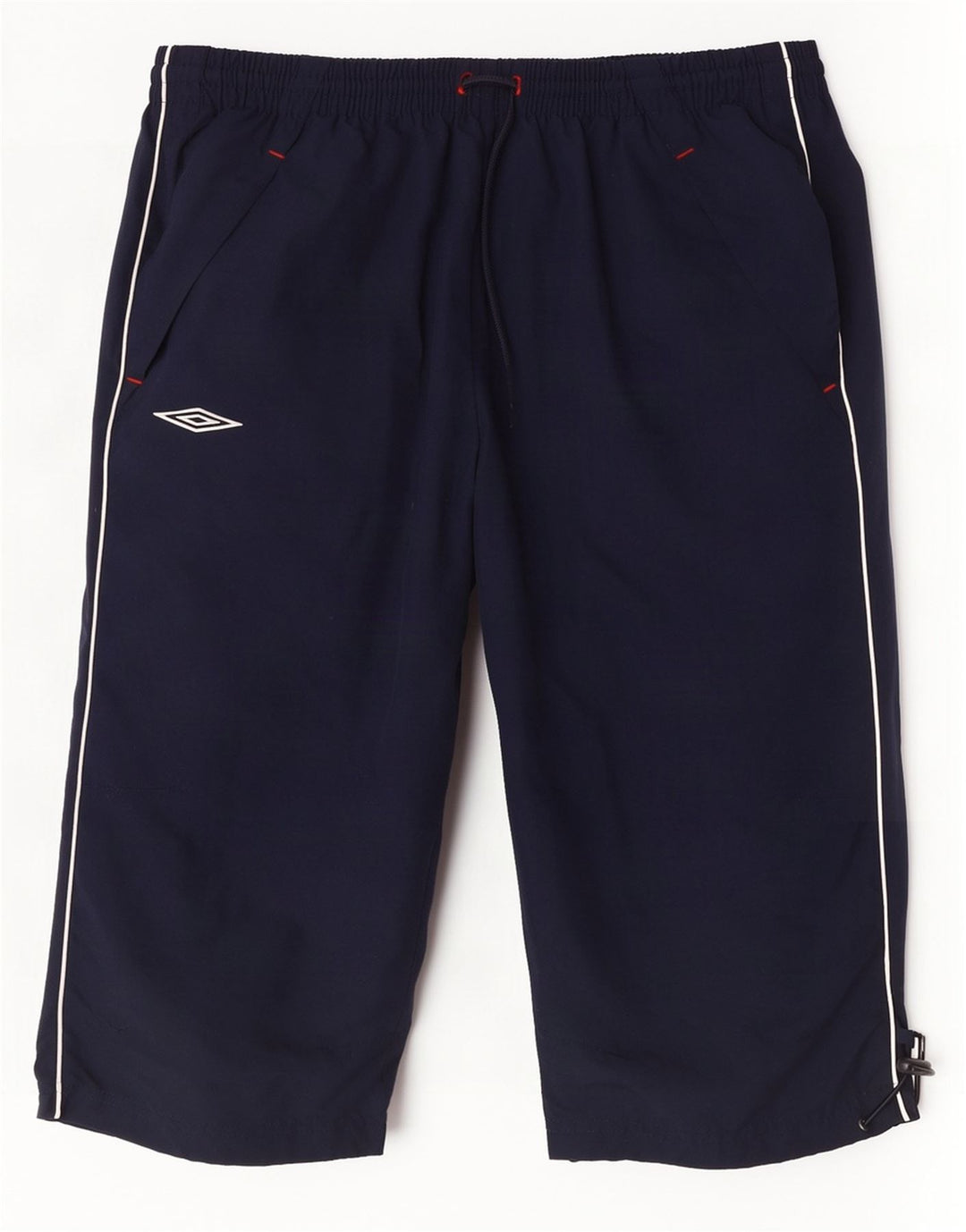 Umbro Bermudas estampadas para hombre, pantalones cortos deportivos, poliéster azul marino pequeño