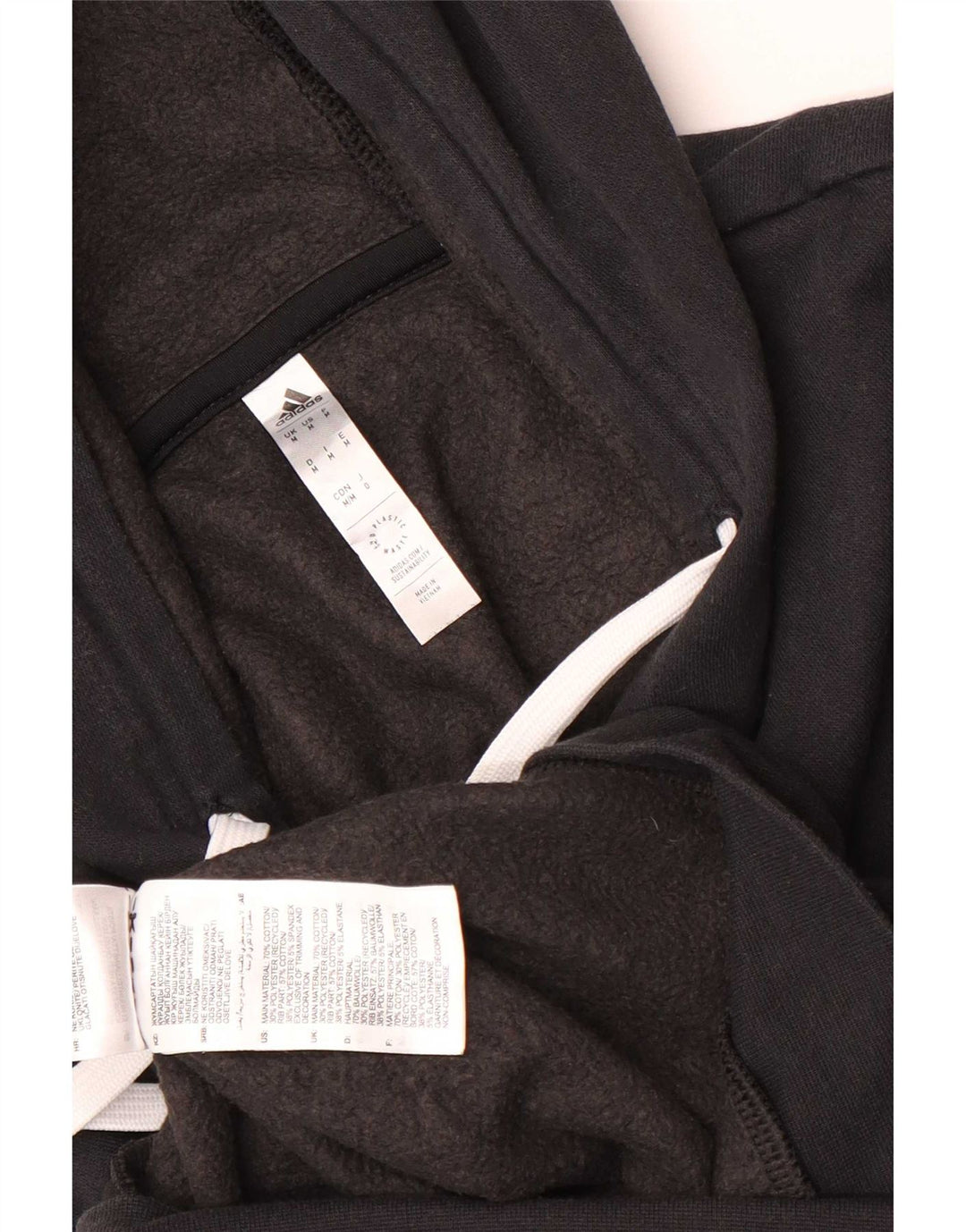 Adidas Hombre Sudadera Con Capucha Jumper Medium Negro Algodón