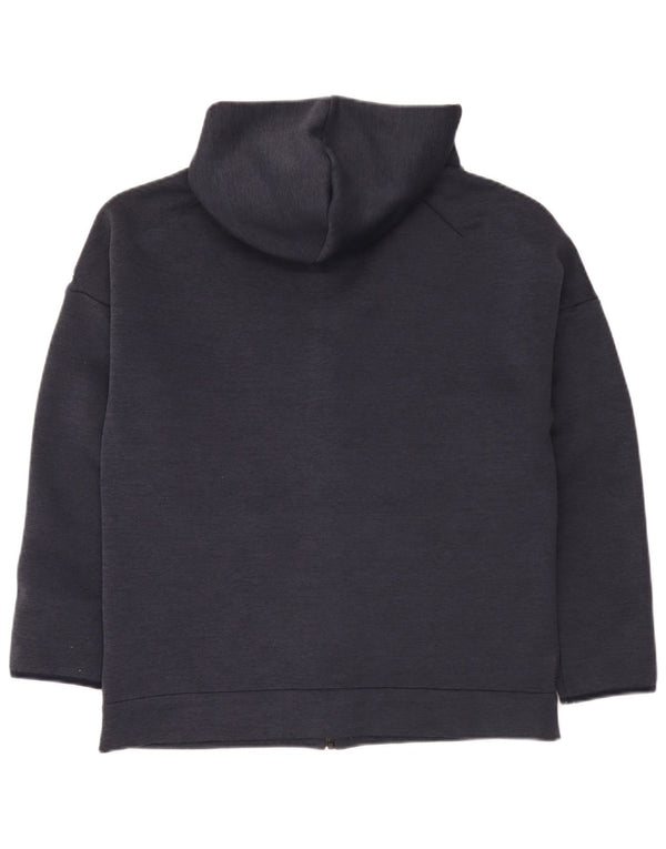 Adidas Hombre Gráfico Con Capucha Chándal Top Chaqueta Grande Azul Marino Poliéster