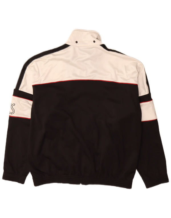 Asics Mens Graphic Chándal Top Chaqueta IT 50 Medium Negro Colorblock