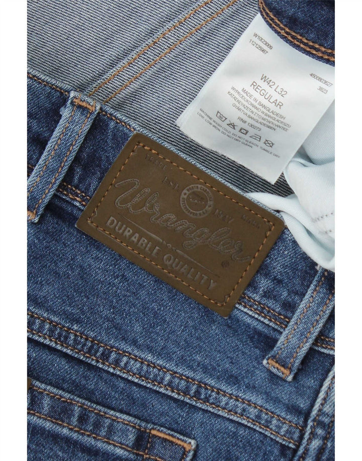 Wrangler Vaqueros Rectos Regulares Para Hombre W42 L32 Algodón Azul