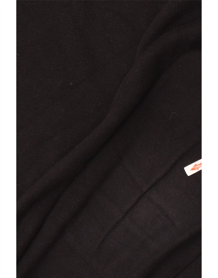 SISLEY Jersey con cuello redondo para hombre, talla grande, color negro