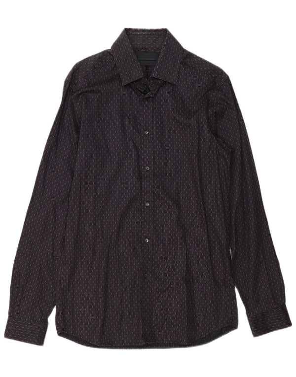 Camisa Diesel Hombre IT 48 Algodón Geométrico Burdeos Medio