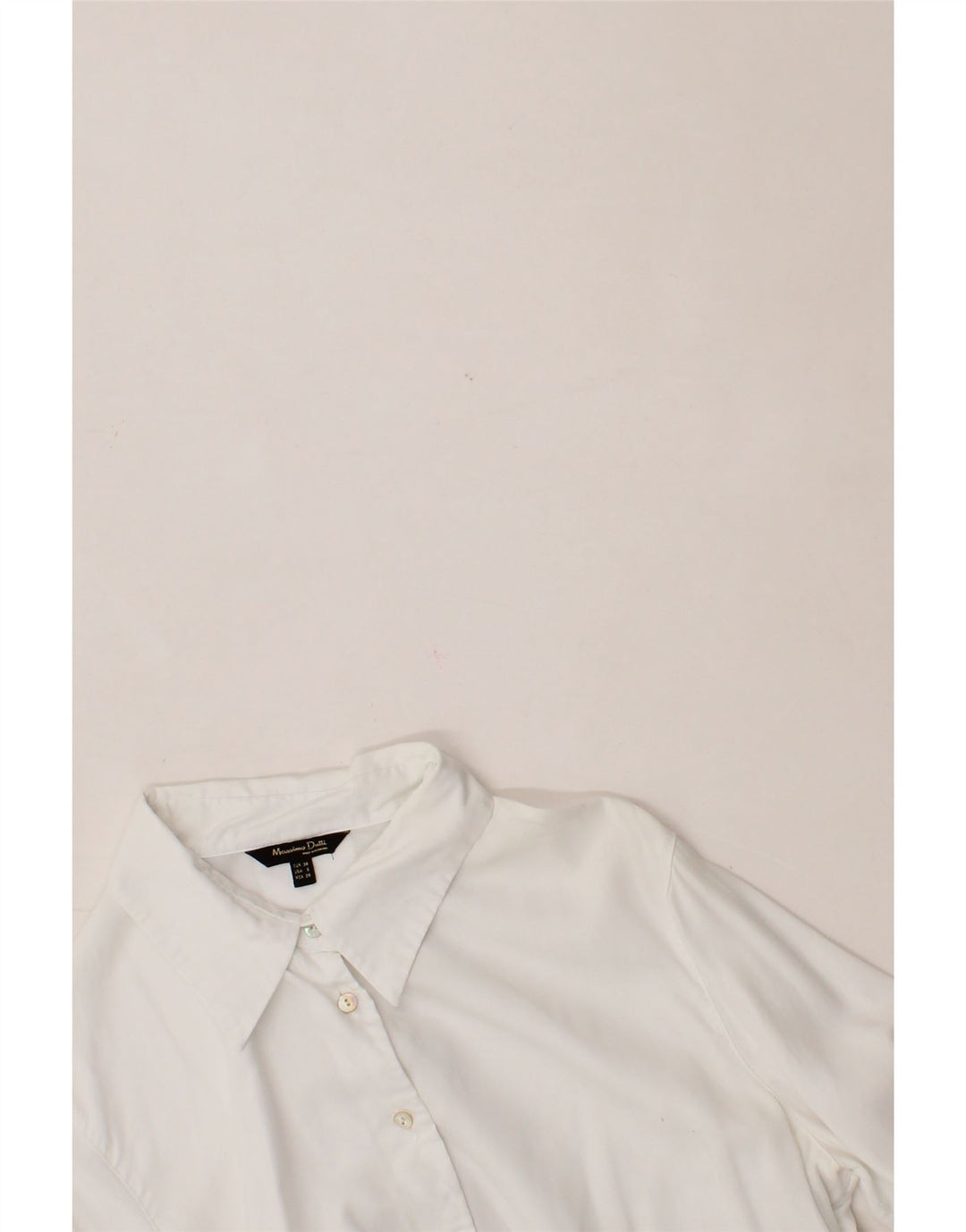 MASSIMO DUTTI Camisa Mujer EU 38 Small Blanco Lyocell