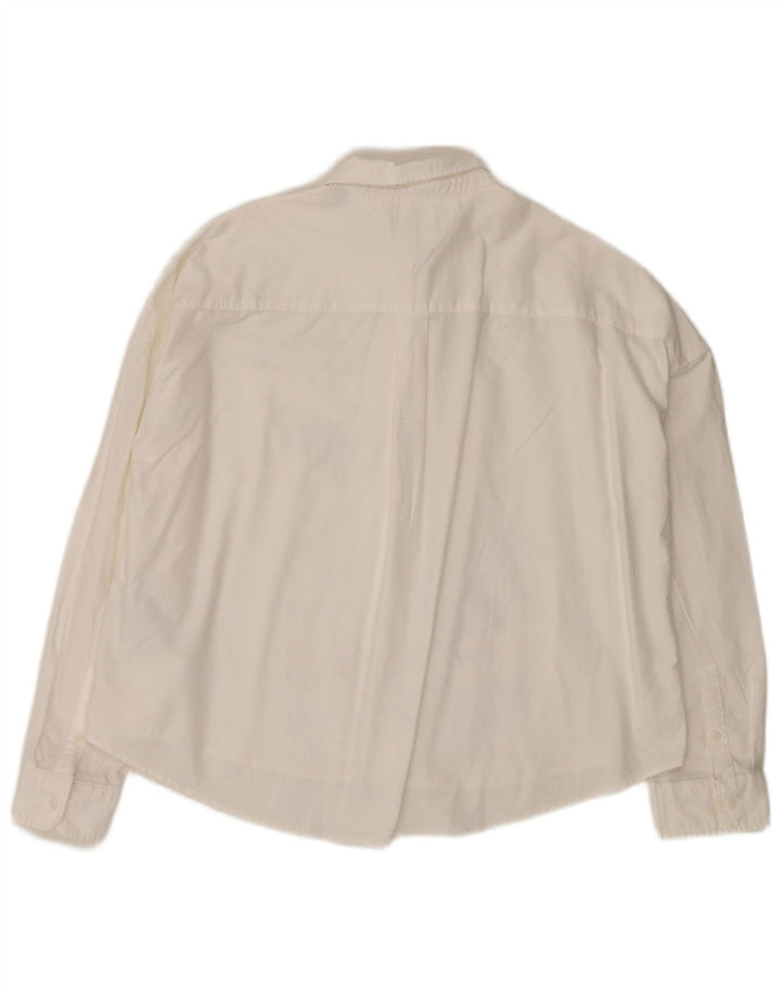 Tommy Hilfiger Camisa extragrande para mujer Reino Unido 14 Algodón blanco mediano