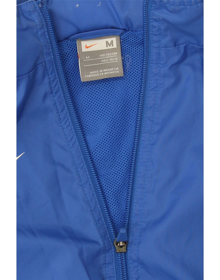 Nike Chubasquero con capucha para niños 10-11 años Nylon color block azul mediano