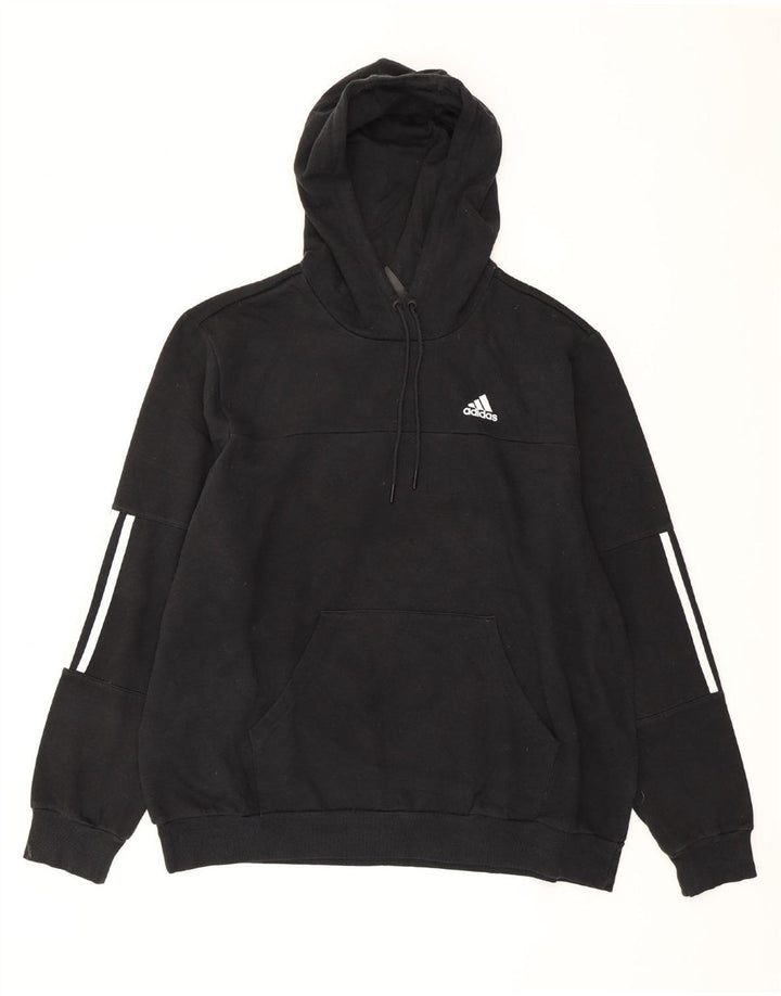 ADIDAS Jersey con capucha extragrande para mujer Reino Unido 16/18 Grande Algodón negro