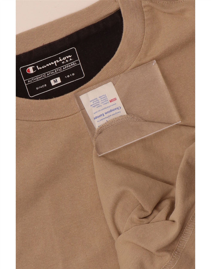 CHAMPION Camiseta Hombre Top Algodón Beige Medio