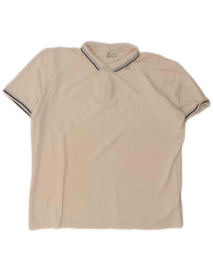 Polo Lotto Hombre 2XL Algodón Blanco