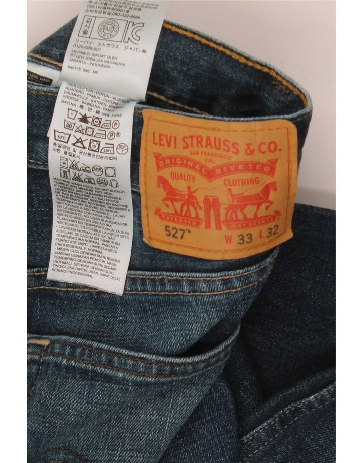 Levi's Hombre 527 Vaqueros Bootcut W33 L32 Algodón Azul