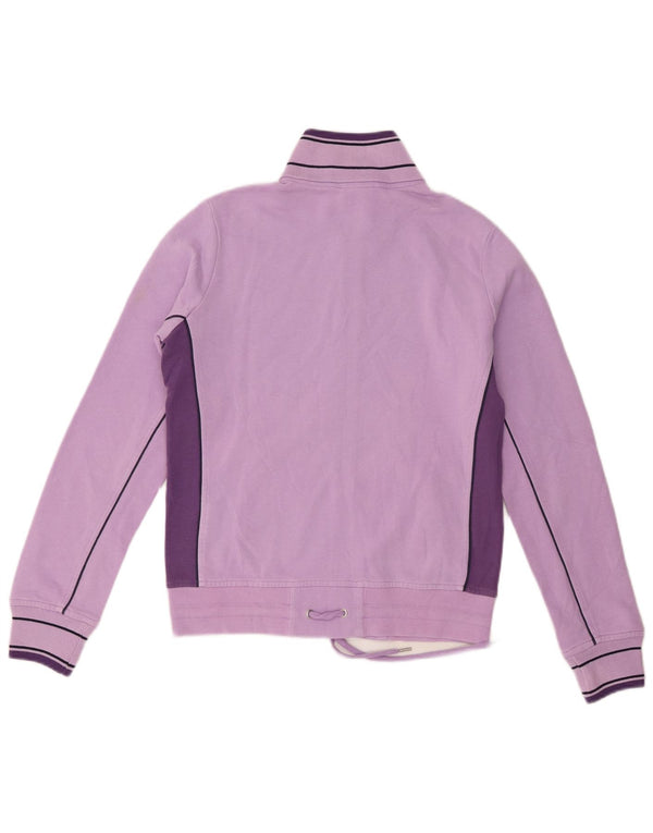 Champion Chaqueta De Chándal Para Mujer UK 44 Algodón Color Block Púrpura Mediano
