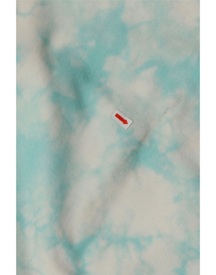 CHAMPION Jersey con capucha extragrande para mujer UK 10 Small Blue Tie Dye Cotton