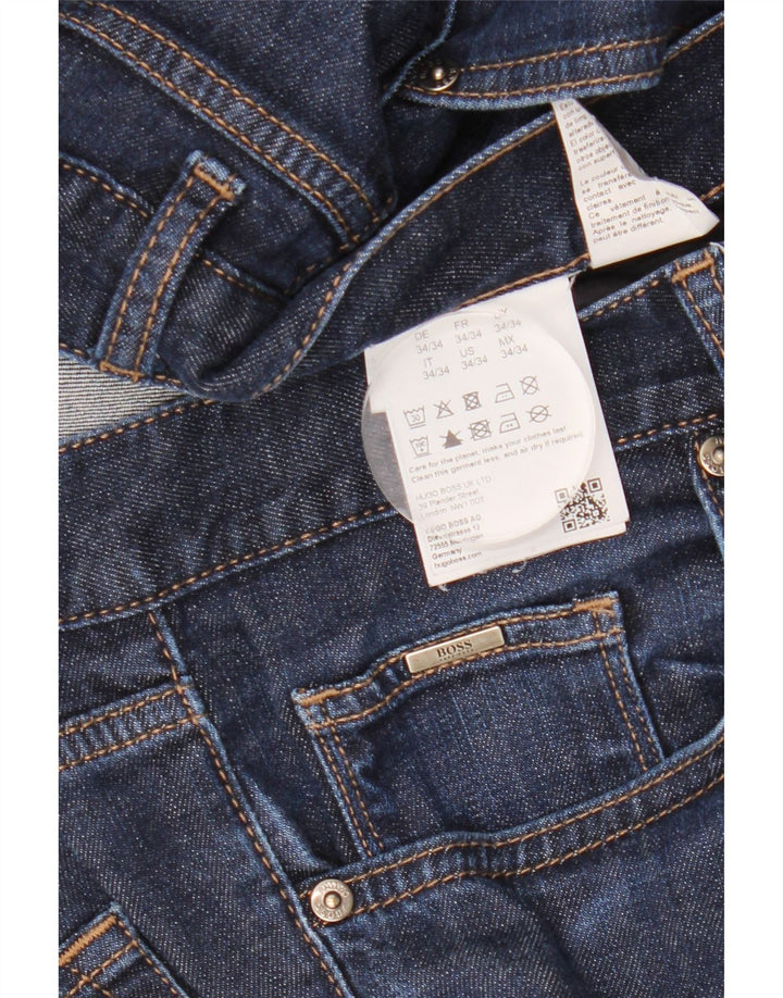 Vaqueros ajustados para hombre HUGO BOSS W34 L34 Algodón azul marino