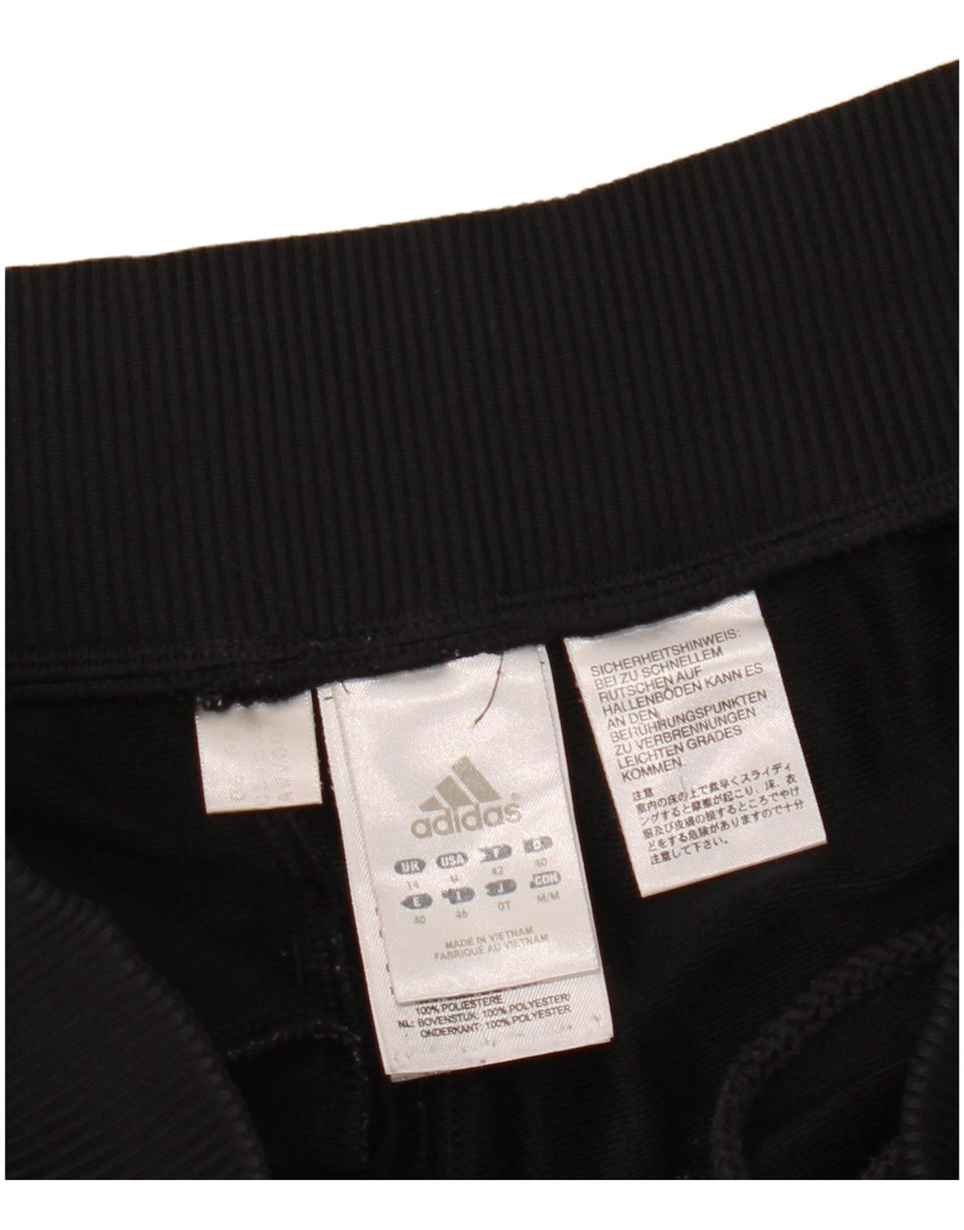 Adidas Pantalones de chándal para mujer UK 44 Grande Poliéster negro