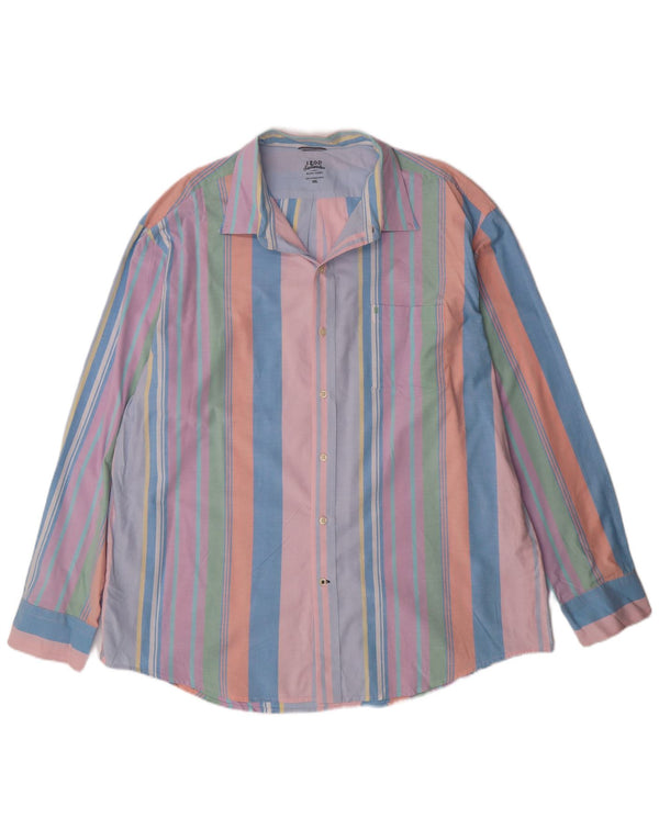 IZOD Camisa clásica relajada para hombre 2XL Algodón a rayas multicolor