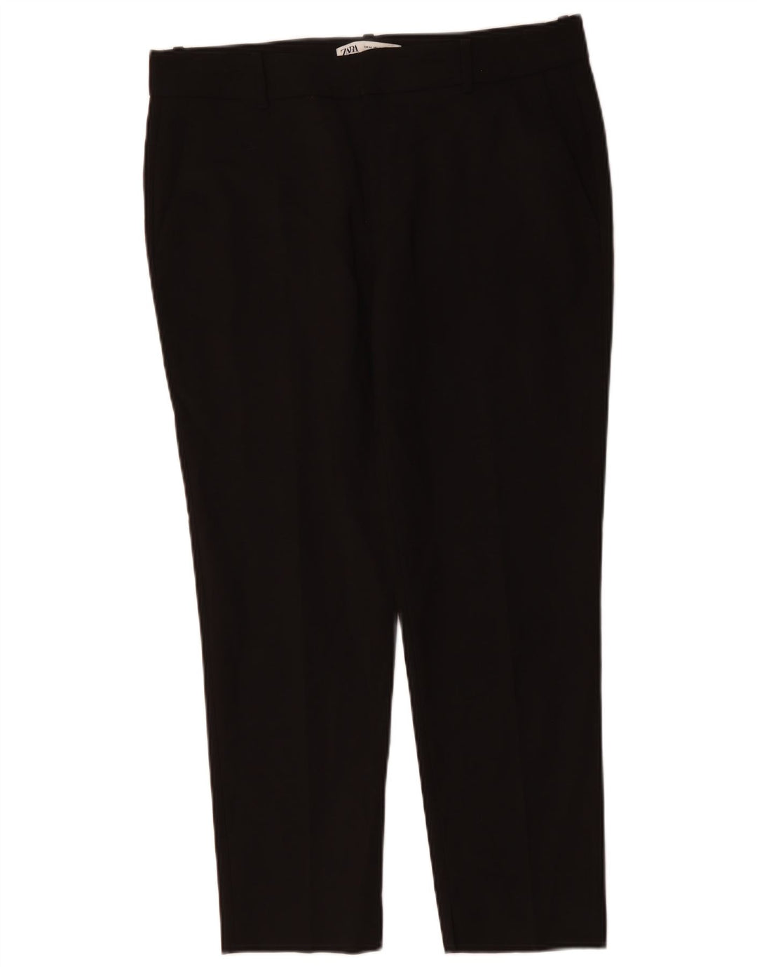 ZARA Pantalón chino slim para mujer EU 42 Large W32 L27 Algodón negro