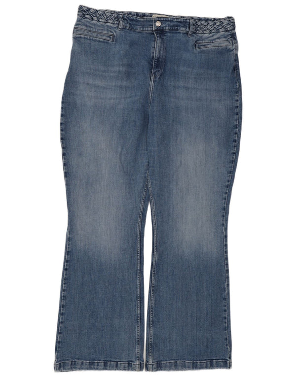 FAT FACE Vaqueros acampanados de talle alto para mujer UK 22 2XL W42 L31 Algodón azul