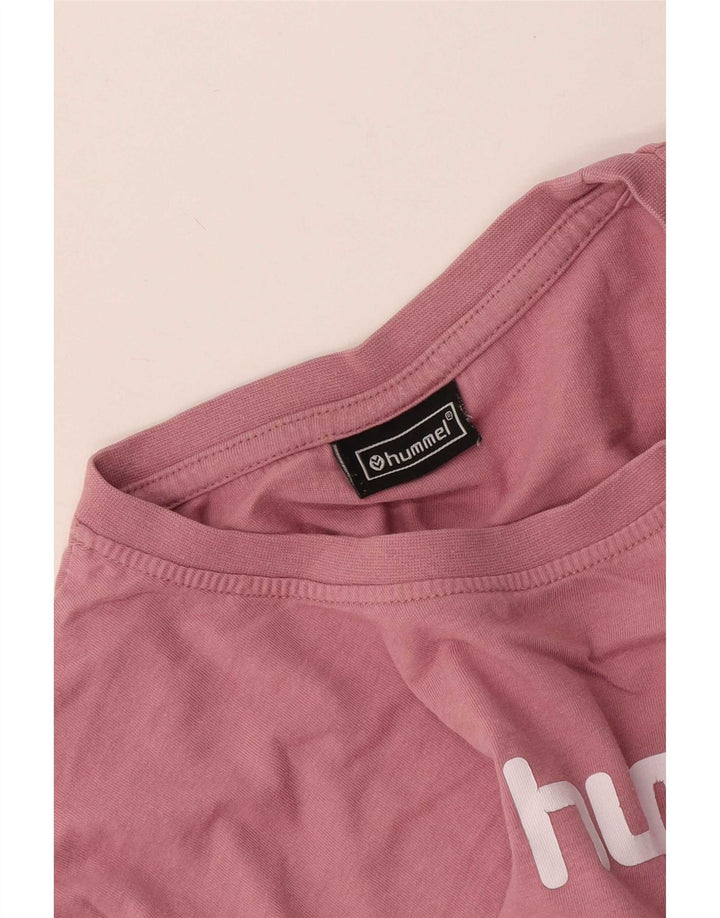 Hummel - Camiseta gráfica para hombre, talla grande, color rosa