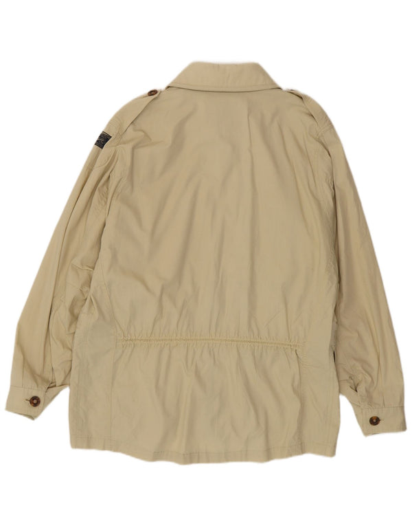 Vintage hombres chaqueta militar Reino Unido 38 medio beige