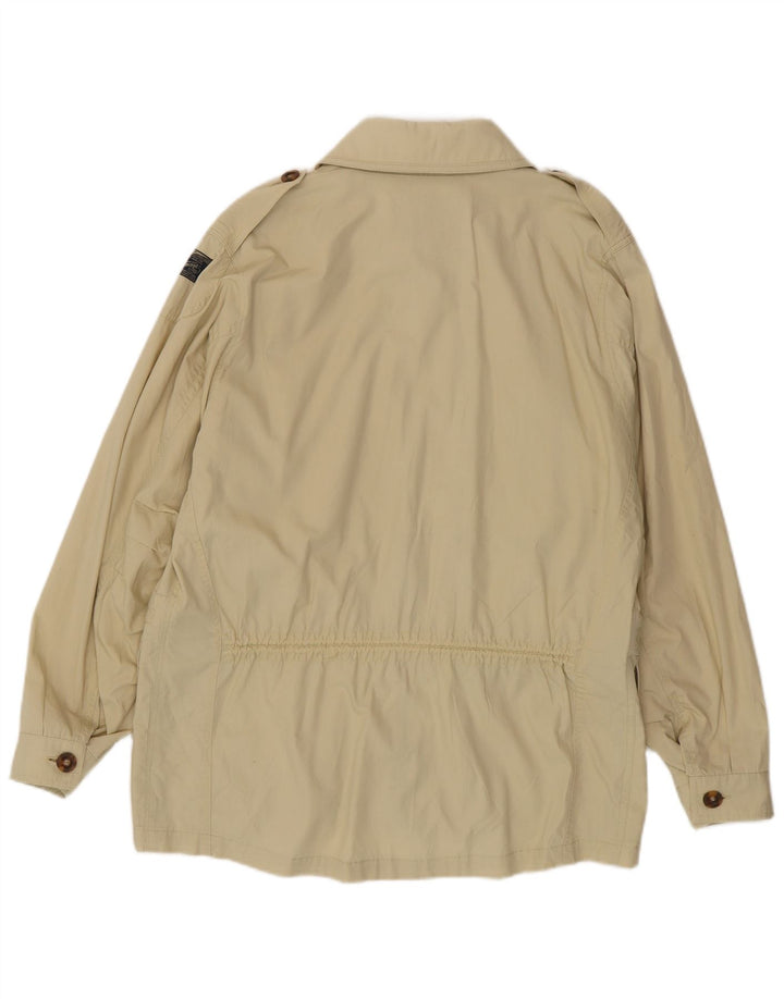Vintage hombres chaqueta militar Reino Unido 38 medio beige