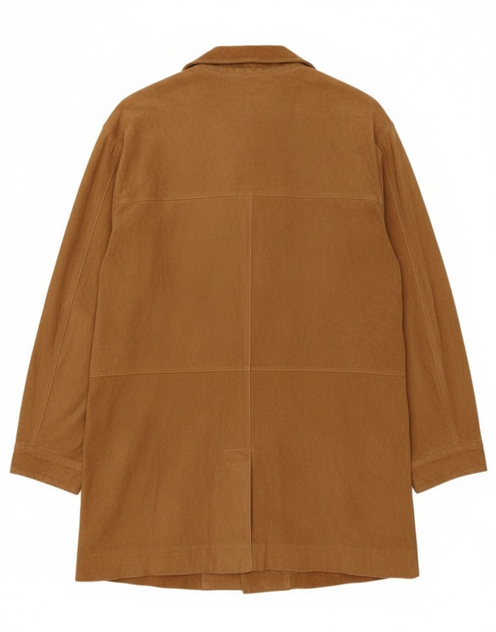 Abrigo vintage de ante para mujer IT 42 Cuero beige medio